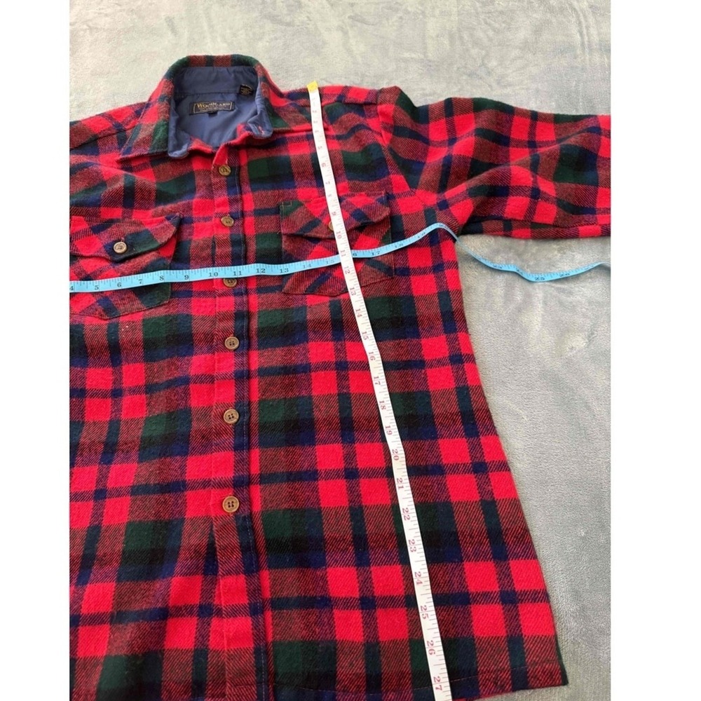 Woodland Shirt Mens Medium 15-15½ Plaid Chest Pockets Button Down Long Sleeve - Picture 6 of 7
